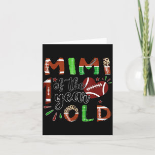 Mimi Of The 1 Year Old Football 1st Birthday Boy  Card