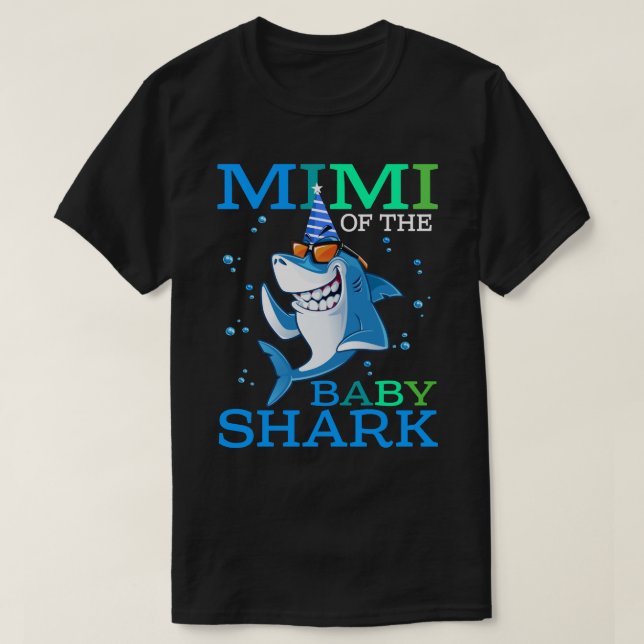 MIMI Of The Baby Shark Birthday Brother Shark Shir T-Shirt (Design Front)