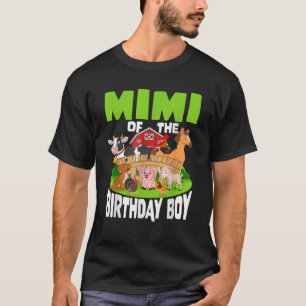 Mimi of the Birthday Boy Grandma Bday Farm Family  T-Shirt