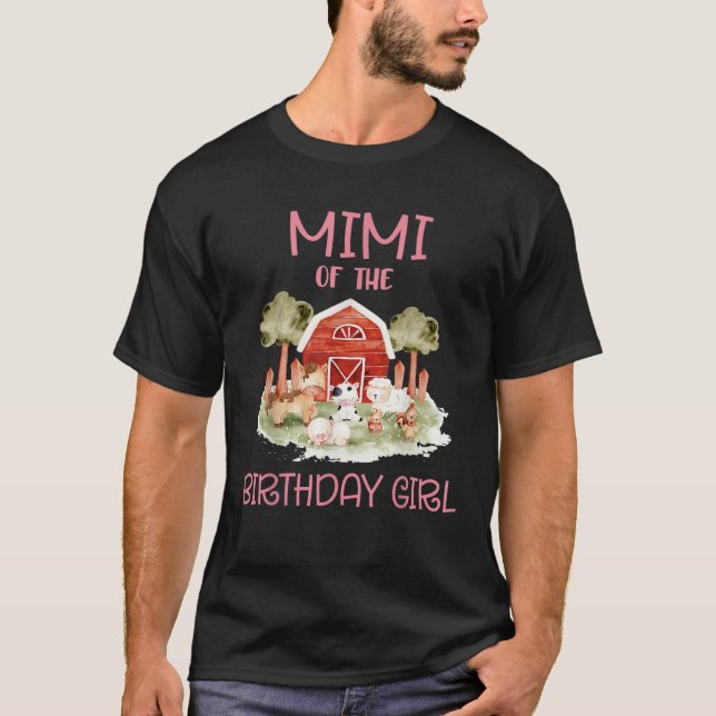 Mimi of The Birthday For Girl Barnyard Farm Animal T-Shirt (Front)