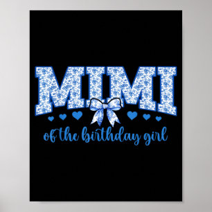 Mimi of The Birthday Girl Blue Chinoiserie Floral Poster