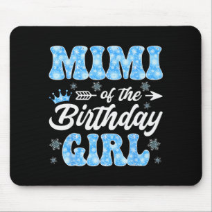 Mimi Of The Birthday Girl Snowflakes Winter Christ Mouse Mat