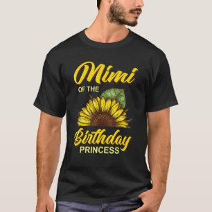 Mimi Of The Birthday Girl Sunflower Matching Famil T-Shirt