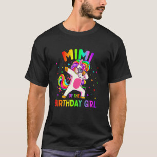 Mimi of the Birthday Party Girl Dabbing Unicorn T-Shirt