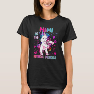 Mimi of the Birthday Princess Girl Dabbing Unicorn T-Shirt