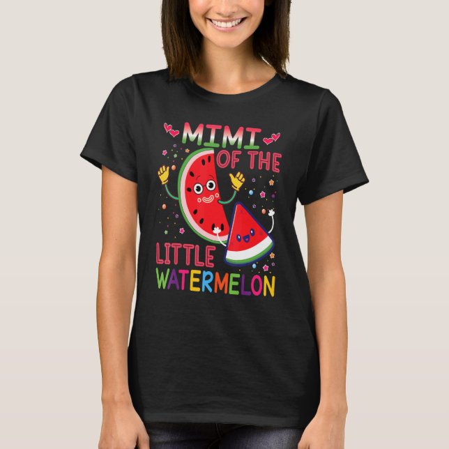 Mimi Of The Little Watermelon Birthday Party Match T-Shirt (Front)