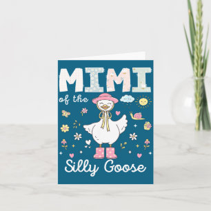 Mimi of the silly goose 1st birthday girl family card