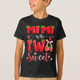 Mimi Of The Two Sweet 2nd Birthday Girl Strawberry T-Shirt