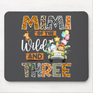 Mimi Of The Wild And Three 3rd Birthday Boy Safari Mouse Mat