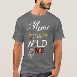 Mimi of the Wild One Funny 1st Birthday First Thin T-Shirt