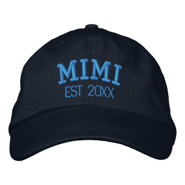 Mimi Personalised Grandma Gift Custom Text Embroidered Hat (Front)