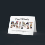 Mimi Photo Collage Letter Cutout Grandma Birthday Card<br><div class="desc">Celebrate the special moments with your grandmother with this Grandma Photo Collage design. This customisable design is perfect for creating a personalised and heartfelt gift for Mother's Day and Birthday celebration. Craft a beautiful collage with the word MIMI, featuring cherished moments, creating a visual journey of the precious memories you've...</div>