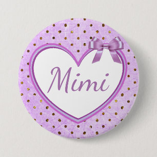 Mimi Purple Baby Shower Button