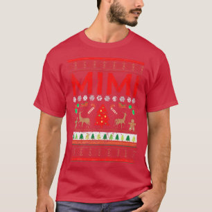 Mimi Retro Vintaged Distressed Ugly Christmas Swea T-Shirt