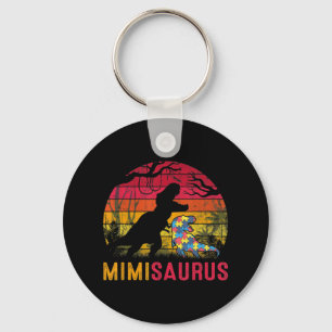 Mimi Saurus Rex Autism Awareness Funny Dinosaur T- Key Ring
