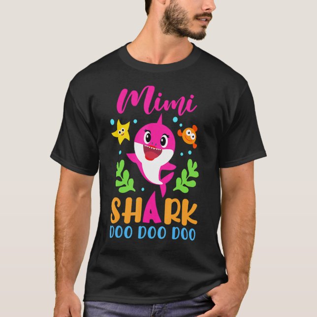 Mimi Shark  Mimi Shark  Family Mother's Day T-Shirt (Front)