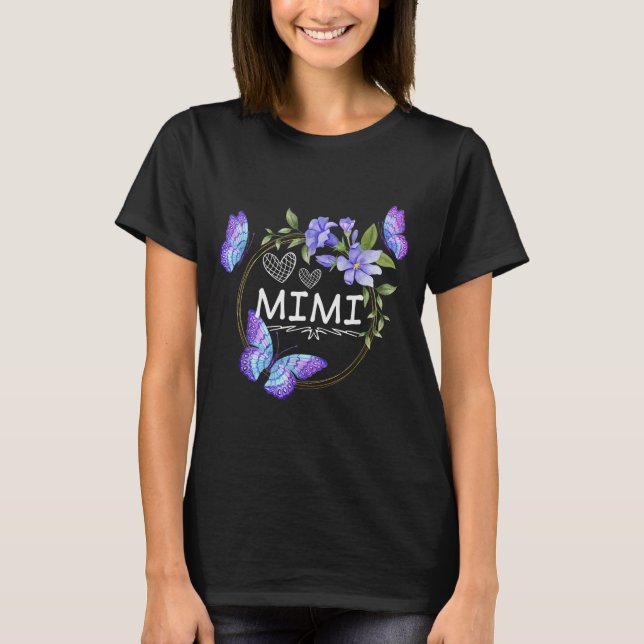 Mimi Shirt For Women With Butterflies Mother's Day (Front)