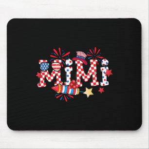 Mimi Sungles Usa Flag Fireworks Patriotic 4th Of J Mouse Mat