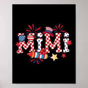 Mimi Sungles Usa Flag Fireworks Patriotic 4th Of J Poster