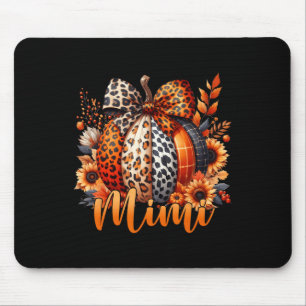 Mimi Thanksgiving Leopard Pumpkin Sunflower Coquet Mouse Mat