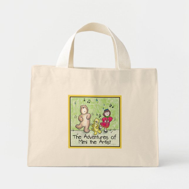 Mimi the Artist Dancing Mini Tote Bag (Front)