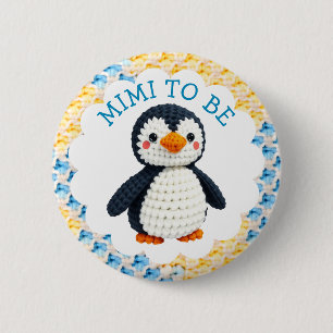 Mimi to Be   Boy's Baby Shower 6 Cm Round Badge