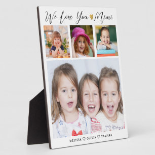 Mimi We Love You Grandchildren 4 Photo Collage Plaque