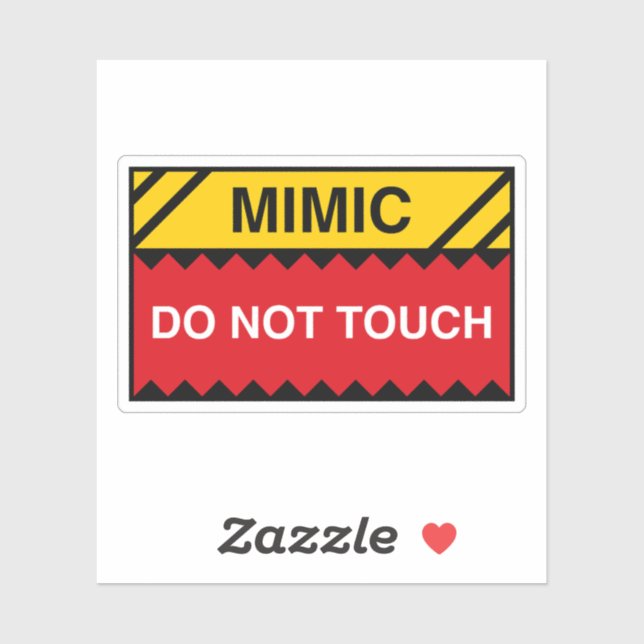 Mimic Do Not Touch Sign Funny Tabletop RPG (Sheet)