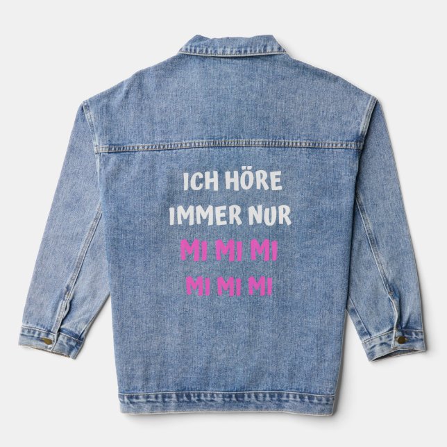 Mimimi Work Office Nerve Saw Jammer  Denim Jacket (Back)