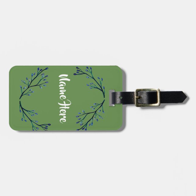 Miminal Floral  Luggage Tags (Front Horizontal)