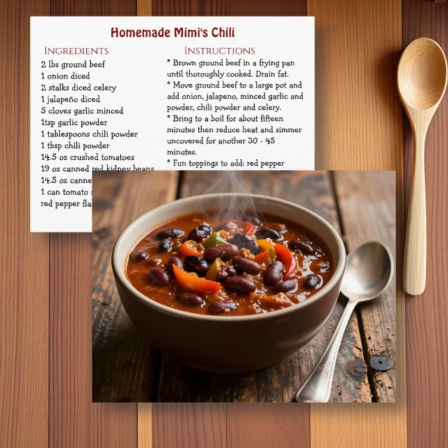 Mimi's Chili Recipe Card (Creator Uploaded)