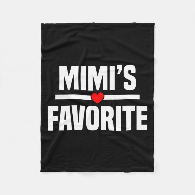 Mimi's Favorite Granhild Funny Grandson Granddaugh Fleece Blanket (Front)