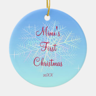 Mimi's First  Christmas Snowflake Ornament