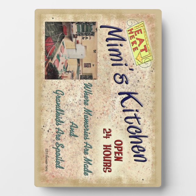 Mimi's Kitchen Where Grandkids Are Spoiled Plaque (Front)