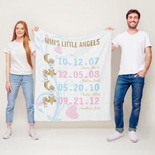 Mimi's Little Angels - Personalise Fleece Blanket