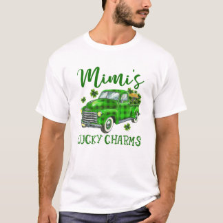 Mimi's Lucky Charm Green Truck Shamrocks St Patric T-Shirt