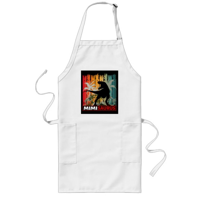 MIMISAURUS DINOSAUR LOVER LONG APRON (Front)