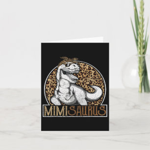 Mimisaurus Dinosaur Mimi Leopard Shirt  Card