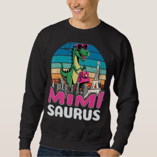 Mimisaurus T Rex Dinosaur Mimi Saurus Family Sweatshirt
