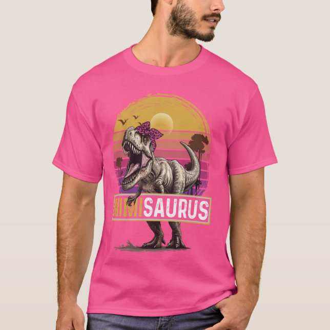 Mimisaurus T Rex Tee Dinosaur Mimi Saurus Family M (Front)