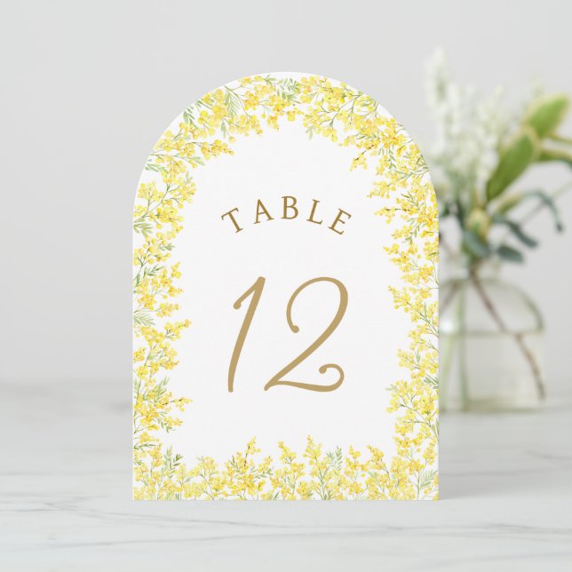 Mimosa Arch Table Number (Standing Front)