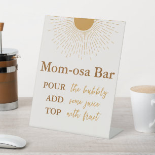Mimosa Bar Baby Shower Here Comes The Son Pedestal Sign