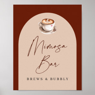Mimosa Bar Brews and Bubbly Bridal Shower Poster