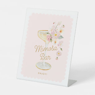 Mimosa Bar Bridal Shower Pedestal Sign