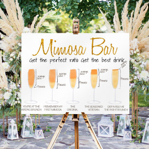 Mimosa Bar brunch Beverages Juice Mixing Sign
