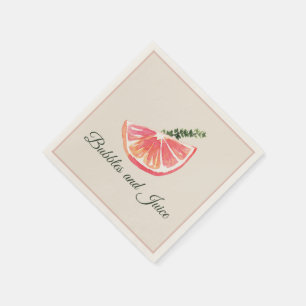 Mimosa Bar Brunch Citrus Botanical Napkin