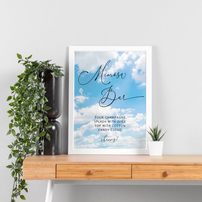 Mimosa Bar On Cloud Nine 9 Bridal Shower Poster (Creator Uploaded)