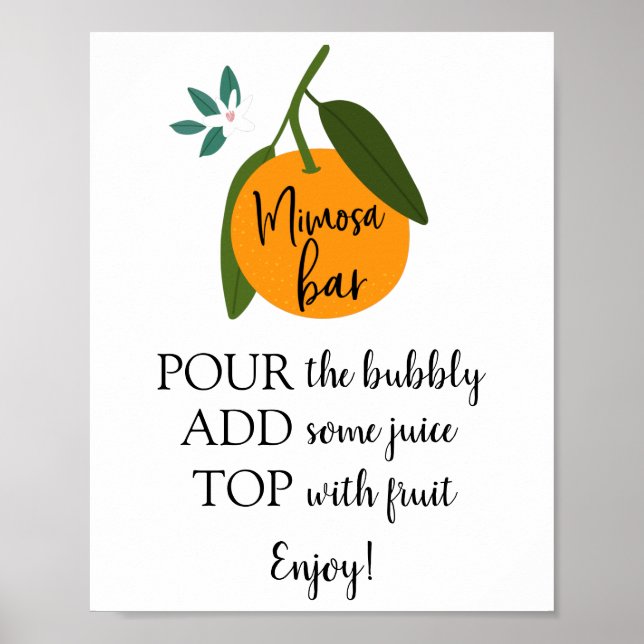 Mimosa Bar Orange Sign (Front)