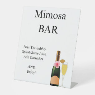 mimosa bar pedestal sign for bridal shower/wedding