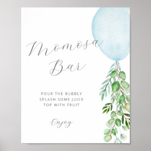 Mimosa Bar Sign Baby Shower Game Poster
